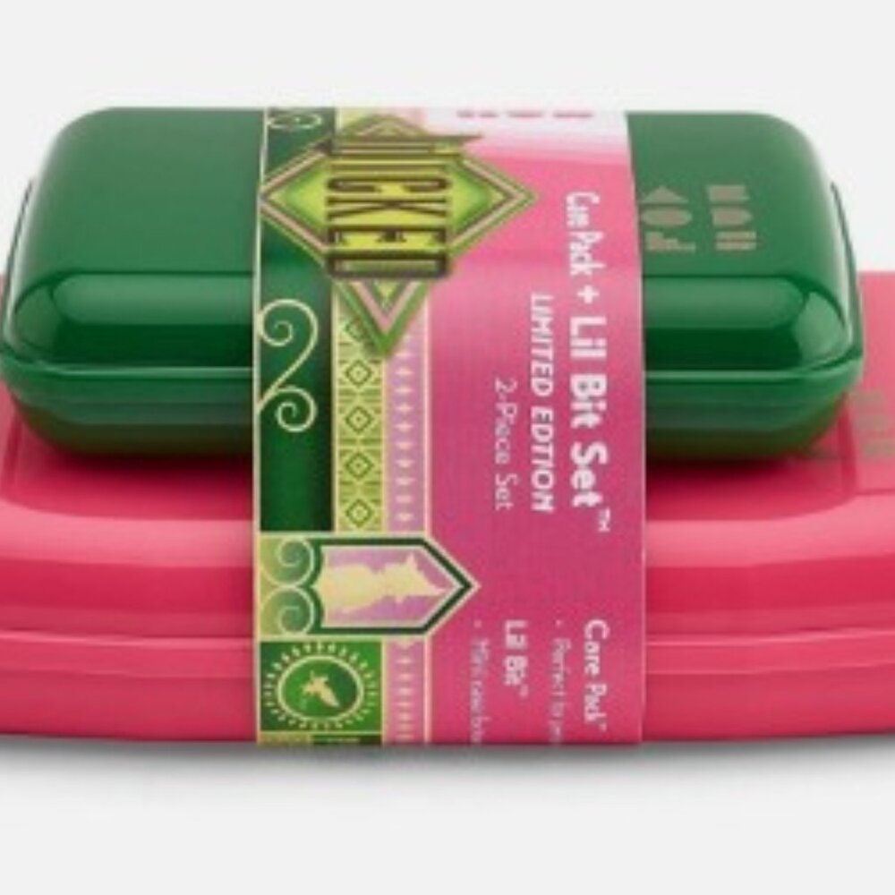 Caboodles Women's Care Pack + Lil Bit Set Cosmetic Case, Wicked-Pink & Green Set